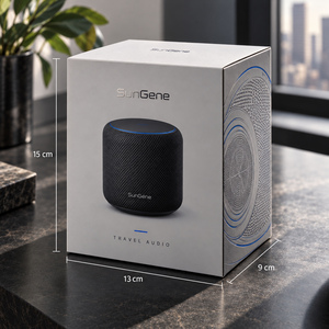 กล่องกระดาษพิมพ์ลายตามสั่งแบบพับได้ด้านล่างล็อคอัตโนมัติ SunGene Travel Audio - Product Image 5