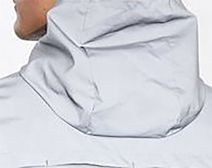 Veste coupe-vent à capuche pour homme, gris clair, décontractée, hiver, fermeture éclair, imperméable, respirante, en polyester, taille standard - Product Image 5
