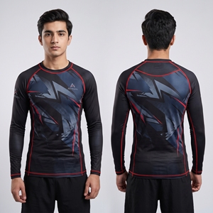 Rashguard personnalisé pour femmes BJJ à manches longues, vente en gros, sublimation, haut de compression pour grappling féminin, fabricant - Product Image 1