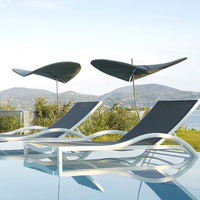 Chaise longue pliante réglable en aluminium pour patio, imperméable, pour piscine extérieure, vente en gros