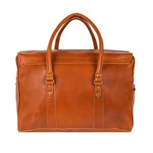 Bolsa de Viaje de Cuero Genuino Overnighter, Bolsa de Viaje Retro, Bolsa de Fin de Semana de Gran Capacidad, Equipaje de Mano Portátil, Bolsa de Fin de Semana con Cierre Rápido - Product Image 1
