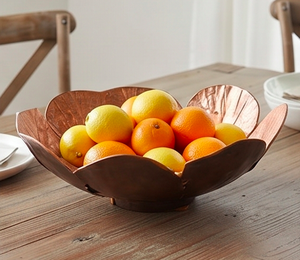 Elegant Flower Design Copper Bowl Ideal For <b>Table</b> Display Home Use Weddings Parties And Special <b>Occasions</b> Handcrafted - Product Image 5