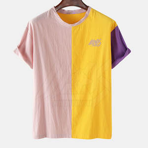 เสื้อยืดพิมพ์ลายขายส่ง ผลิตในปากีสถาน ผ้าฝ้าย 100% คอกลม ทรงหลวม รับผลิตตามแบบ OEM เสื้อยืดสีพื้นสำหรับผู้ชาย - Product Image 1