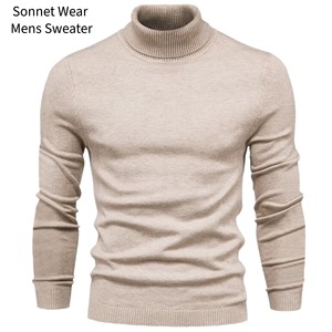 Mens <b>Turtleneck</b> Pullover <b>Sweater</b> Light weight - Product Image 4