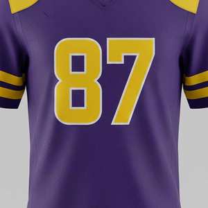 Camiseta de Fútbol Americano 100% Poliéster, Sublimación, Transpirable, Ligera, Diseño Personalizado, Totalmente Personalizable - Product Image 5