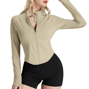 ZYLO INDUSTRIES OEM ODM Women's Active Wear <b>Yoga</b> Gym Fitness <b>Jacket</b> Quick-Drying Four-Way Stretch Spandex/Polyester 220g Front - Product Image 3