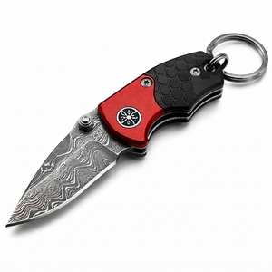 Navaja de Damasco Hecha a Mano, Cuchillo Plegable de Bolsillo de Alta Calidad, Herramienta Utilitaria Ligera y Portátil, Regalo Coleccionable - Product Image 3