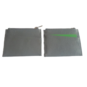 Portefeuille porte-cartes en PU avec blocage RFID, en cuir PU ultra fin, style unique, étui pour cartes de crédit avec poche zippée - Product Image 1