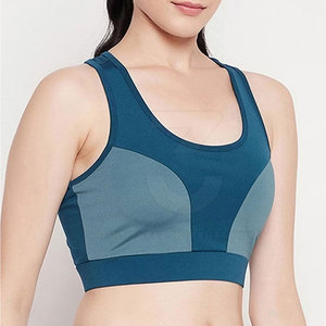 Soutien-gorge de sport respirant à maintien élevé, le plus vendu, avec bretelles réglables, coussinets amovibles, logo frontal, tissu lisse, idéal pour la gym et l'usage quotidien - Product Image 5
