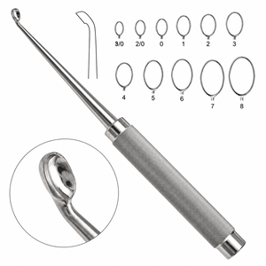 Curette osseuse de style Cobb avec manche moleté en acier inoxydable, instrument chirurgical pour l'opération des os - Product Image 1