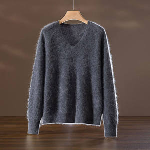 Twist Cable Mongolia Wool Solid Korean <b>Jumper</b> Crewneck Pullover Winter Long Front Logo <b>Warm</b> Casual Classic Knitted Sweater - Product Image 4