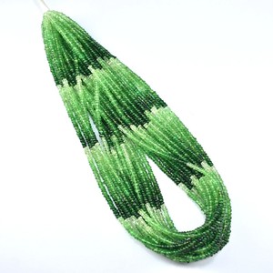Natural Tsavorite Smooth Rondelle Shaded Gemstone <b>Beads</b> 2-3mm Green Tsavorite <b>Stone</b> <b>Beads</b> For Jewelry Making DIY Bracelet Bulk - Product Image 1