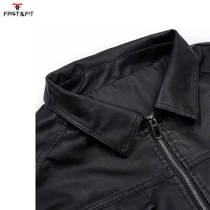 Servicio OEM, Venta al Por Mayor, Ropa de Hombre con Logotipo Personalizado, Cuello Mao, Cuero Genuino, Lona Impermeable y Transpirable para Motocicleta - Product Image 5