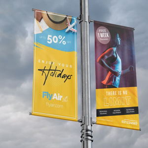 Bannière publicitaire verticale extérieure en PVC vinyle personnalisée Tongjie avec mât en aluminium pour la promotion - Product Image 2