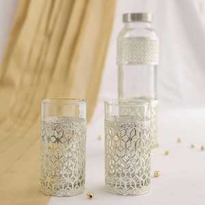 Custom <b>Vintage</b> <b>Glass</b> Water <b>Bottle</b> With Lid For Drinking Home Kitchen Office And Outdoor Use - Product Image 1