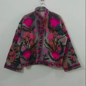 Chaqueta de Terciopelo con Bordado Suzani de Alta Calidad, Nuevo Diseño 2026, Estilo Boho Hippie Indio, Unisex, para Mujer - Product Image 1