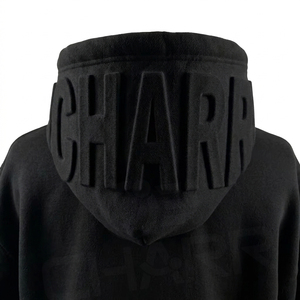 Pullover Plain Bulk Hoodie Manufacturers Heavy Weight No <b>String</b> Cotton French Terry Seamless <b>Hoodies</b> with Custom Embossed Print - Product Image 3