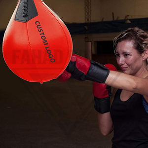 Boxing Training <b>Punching</b> <b>Ball</b> For Hanging Speed Bag Best Quality In Red With Black Color Heavy-Duty Oxford Fabric <b>Punching</b> Bag - Product Image 3