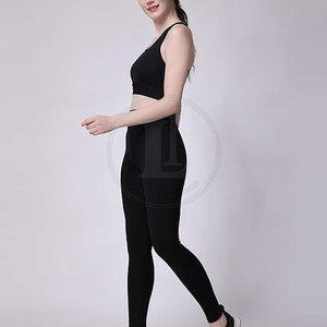 Conjunto de Yoga para Mujer Más Vendido, Bajo MOQ, Color Personalizado, Diseño Sólido con Transpirabilidad Frontal, 2 Piezas, Precio al por Mayor - Product Image 4
