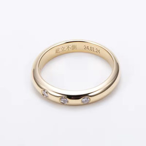 Anillo de Oro Amarillo con Diamante Corte Brillante Redondo, Color G Natural, Estilo Clásico, Unisex, Anillo de Bodas - Product Image 2