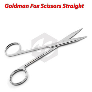 Ciseaux droits Goldman Fox 5,11 pouces, ensemble d'instruments en acier inoxydable de haute qualité, certifiés CE, instruments de qualité hospitalière - Product Image 2