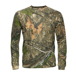 T-shirt camouflage à manches courtes pour homme, coupe classique, séchage rapide, respirant, tricoté, 100% coton, col rond, style décontracté, couleurs personnalisées - Product Image 6