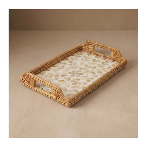 ถาดหวายฝังมุกดีไซน์โบฮีเมียนทันสมัย ทนทาน ราคาประหยัด - Product Image 1