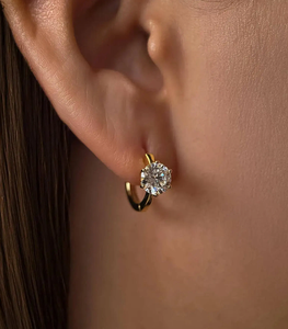 ต่างหูเพชรทองคำขาวคุณภาพสูงทรงวินเทจเจียระไนแบบบริลเลียนท์ สี F ความสะอาด VVS สำหรับงานแต่งงาน ผู้หญิง ขายส่ง ผู้จัดจำหน่ายอาลีบาบา - Product Image 2