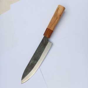 THEWIZ CRAFTS Ensemble de couteaux de chef de style japonais modernes, forgés à la main, lames en acier au carbone, manches en bois, couteaux de cuisine ambidextres - Product Image 5