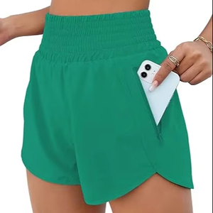 Custom Logo Women's High Waisted Running Shorts Waterproof Quick Dry Sporty Gym Shorts new designs gym yoga shorts - Product Image 1