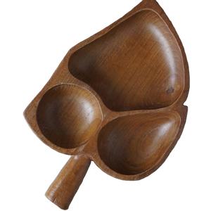 人気エコフレンドリーチーク材サービングトレイキッチン用品食器食器皿手作りのお土産木道具タイ - Product Image 1