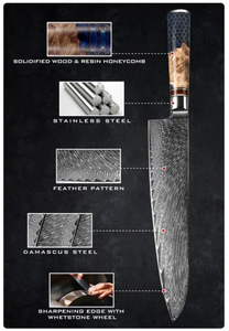 Wood Handle Professional Chef Kitchen <b>Knife</b> <b>Set</b> Eight-piece Eco-Friendly Stainless Steel Multifunction Customized Packing Best - Product Image 4