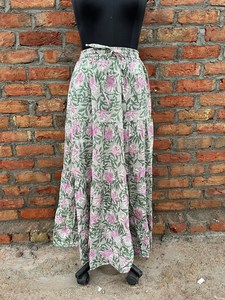 Hand Block Print Cotton <b>Skirt</b> Ethnic Wear Women Long Maxi <b>Skirt</b> Summer Dress Floral Print Cotton Long <b>Skirt</b> - Product Image 4