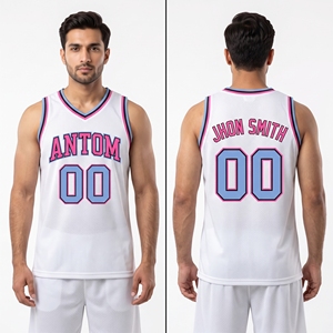 Maillot de basket-ball personnalisé en mesh rose avec impression de nom et de numéro, uniforme d'équipe respirant et à séchage rapide, vêtements de sport pour hommes, femmes et jeunes, OEM ODM - Product Image 4