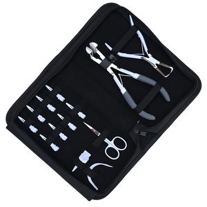 Stainless Steel Professional Hair Extension Tools Kit Sectioning Clips Parting Finger Sewing <b>Needle</b> Thread Cutting Scissor Tape - Product Image 1