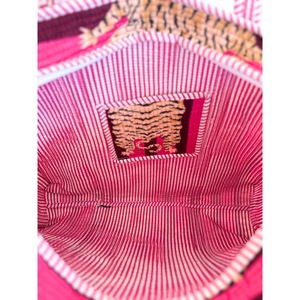 Bohemian Cotton Tote <b>Bag</b> with Embroidered Tiger Pattern for and Black Stripes Open Top <b>Beach</b> <b>Large</b> Shopping <b>Bag</b> - Product Image 4