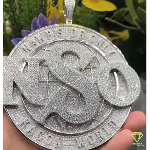 Colgante Personalizado de Lujo con Diamante Moissanite VVS y Plata de Ley 925 - Product Image 3
