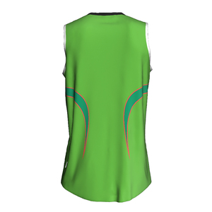 Maillot de basket sans manches vert pour homme, col en V, anti-humidité, imprimé par sublimation, coupe classique, toutes saisons - Product Image 3