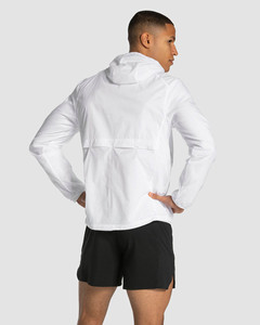Veste coupe-vent pour homme, logo personnalisé OEM en gros, blanche, légère, imperméable, vêtements de sport et de course, veste softshell - Product Image 2
