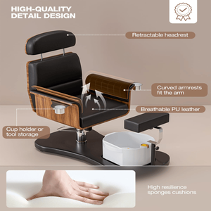 Ergonomic Portable Pedicure <b>Chair</b> with 360 <b>Rotation</b> Reclining Lift No Plumbing Needed Nail Teaching Unit and Foot Spa <b>Chair</b> - Product Image 6