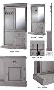 Maktec Modern Solid Wood Capstock Sleek Vertical Design Natural Finish Eco-Friendly Durable Storage <b>Cabinet</b> for <b>Small</b> Space - Product Image 5