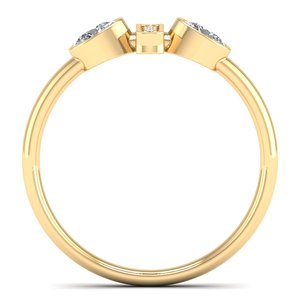 Bague de fiançailles REYES en or massif 14 carats avec moissanite ovale de 0,45 carat pour femme, bijou minimaliste, cadeau de mariage, prix de gros - Product Image 4