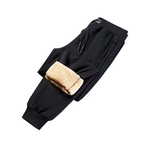Men's Gray Sweatpants <b>Elastic</b> <b>Waist</b> Drawstring Casual Joggers Side Pockets Midweight Knitted Cotton Autumn Wear - Product Image 3
