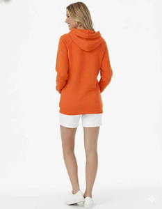Sudadera Larga Oversize de Invierno para Mujer, 100% Algodón, Forro Polar Suave, Estilo Relajado, Casual, Moda Urbana, Acogedora, con Logotipo Frontal - Product Image 2