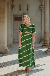 Nuevo Vestido Formal Largo Hasta el Suelo para Mujer, Estilo Tradicional con Encaje Ecológico, 100% Algodón, Corte en A, 2024 - Product Image 2