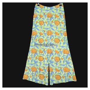 Pantalon imprimé bloc à la main vente chaude Palazzo ample jambe large taille haute pantalon décontracté pour les femmes #1 vente chaude en pantalon - Product Image 3