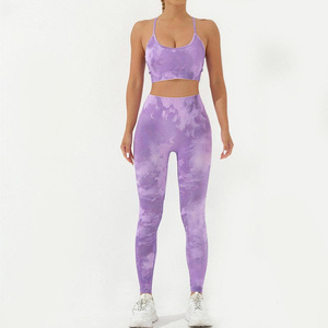 Ensemble de yoga respirant taille haute pour femme, en polyester et nylon, avec crop top sans manches, idéal pour la gym et le fitness, vêtements de sport personnalisables OEM - Product Image 6