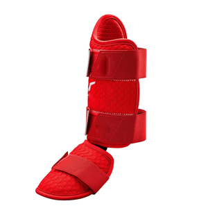 Red Gel-to-Shell Baseball Shin Guard Adjustable Breathable <b>Foam</b> <b>Padded</b> Leg Protector for Softball Training - Product Image 1