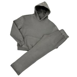 Men's <b>Plain</b> Hooded Tracksuit 2 Piece Pullover <b>Hoodie</b> Jogging Suit Casual Sportswear Gym Wear Set - Product Image 2