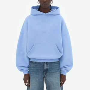 Sudadera con capucha de forro polar para hombre, estilo oversize, personalizada, estilo urbano, lisa, con capucha, para otoño, de largo extendido - Product Image 4